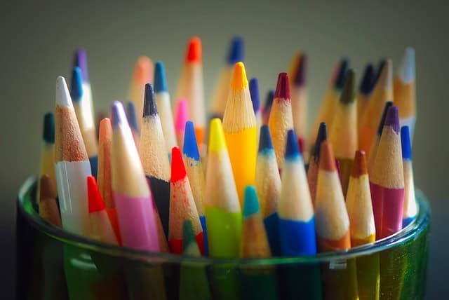 pencils-multicolour-in jar 